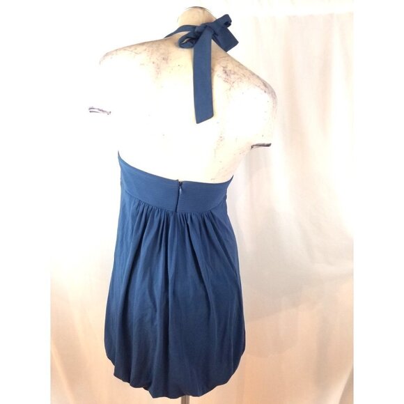 3/$25 BCBG Max Azria XS Blue Halter Tunic Top - Picture 4 of 6